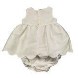 La Stupenderia Abiti Giromanica Tint Unita Con Culotte Bianco Per Neonata