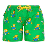 Saint Barth Costume Tinta Unita con Stampa Bart per Bambino BARTSOCCER VERDE SAINT BARTH 