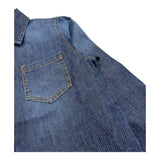ZHOE & TOBIAH camicia in denim tinta unita con cuciture in contrasto Blu per Bambino DI3 BLU ZHOE & TOBIAH 