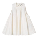 Balmain Abito Giromanica Tinta Unita per Bambina BW1D62 PANNA BALMAIN 