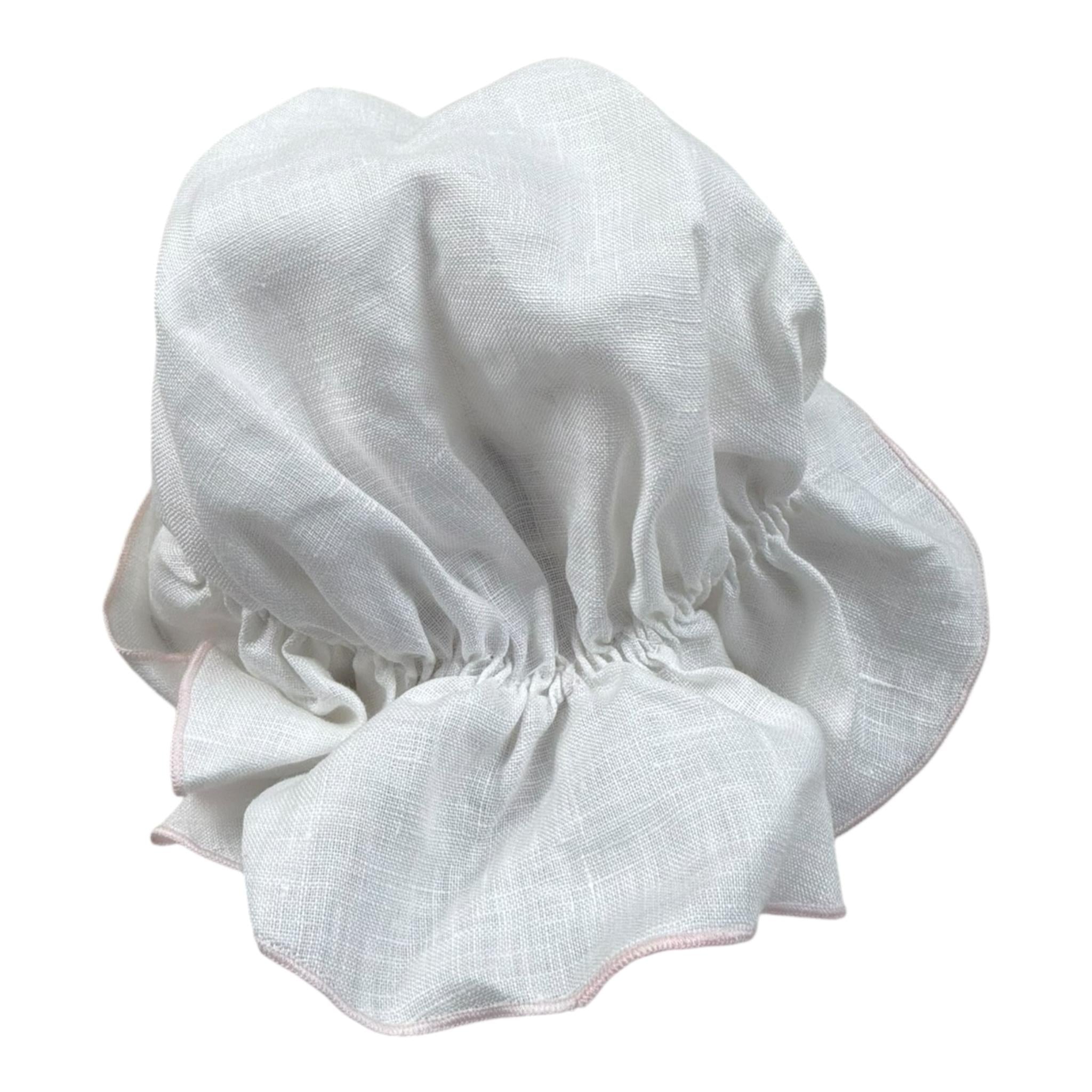 La Stupenderia Cappello Tinta Unita con Fiocco per Neonata TBCP54 BIANCO LA STUPENDERIA 