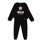 JOHN RICHMOND completo 2pz felpa- pantalone bicolore Nero per Bambina RGA24124CFXX NERO JOHN RICHMOND 