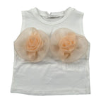 Miss Grant Canotta tinta unita con Applicazioni Bianco per Bambina MG1261 BIANCO MISS GRANT 