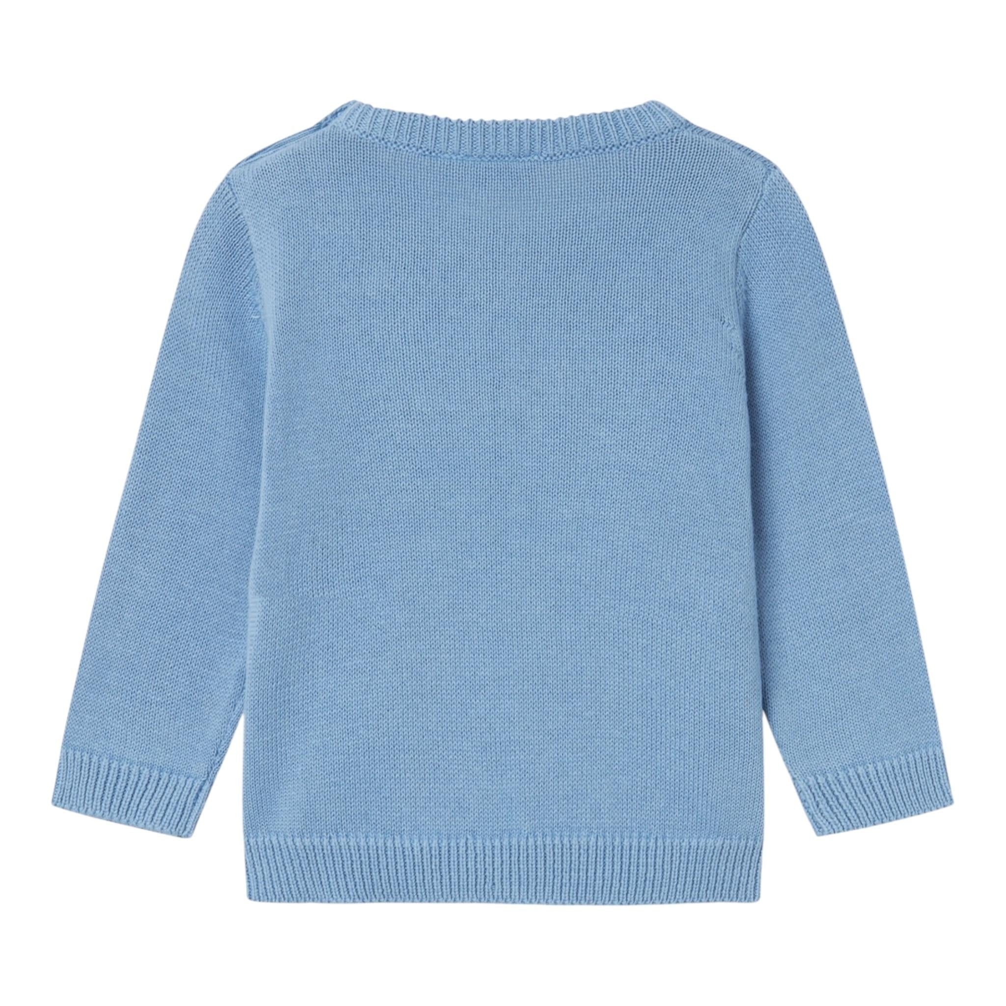 NAME IT maglia girocollo tinta unita con ricami Azzurro per Neonata 13231269 AZZURRO NAME IT 