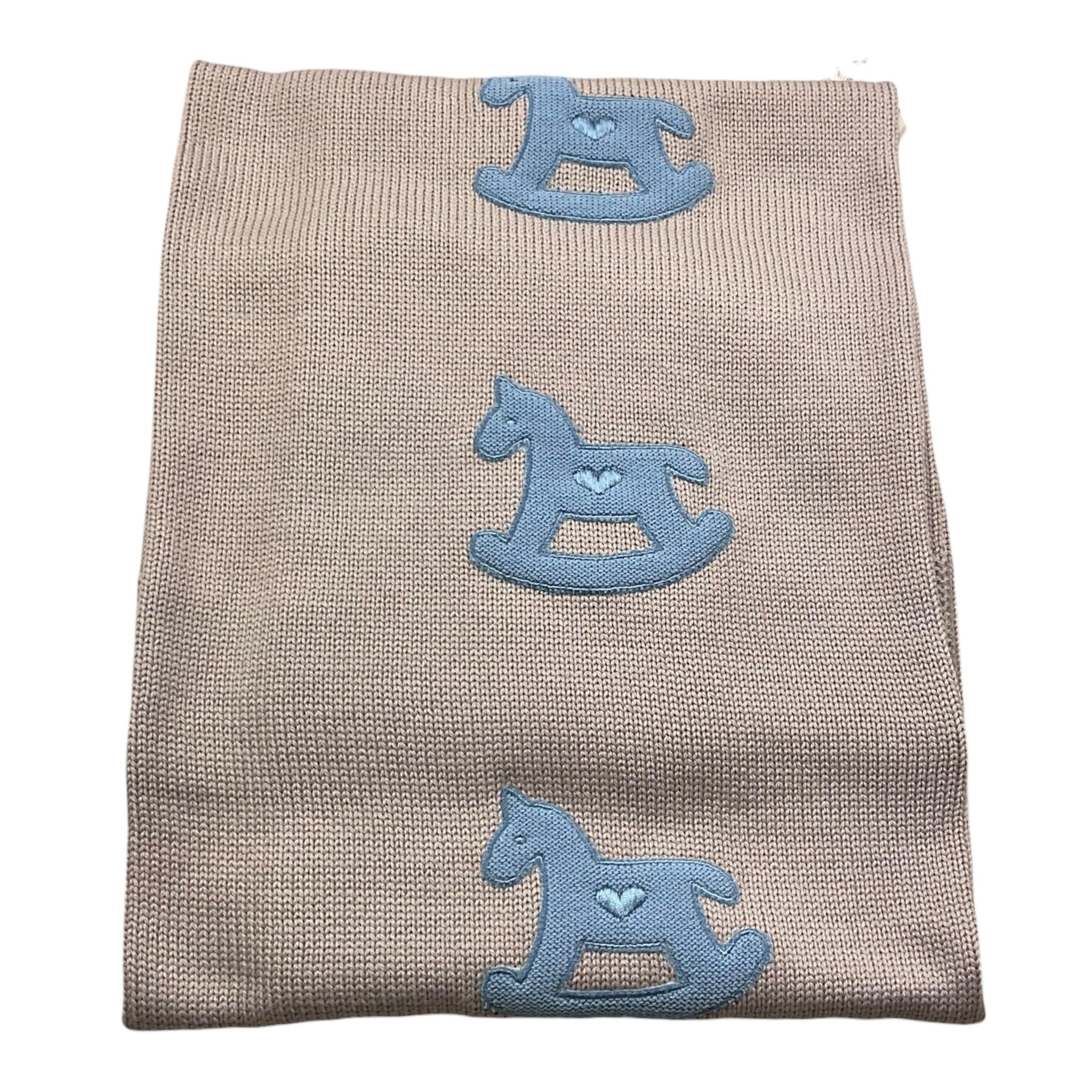 BABY LORD coperta tinta unita con ricami Sabbia per Neonato 120 SABBIA BABY LORD 