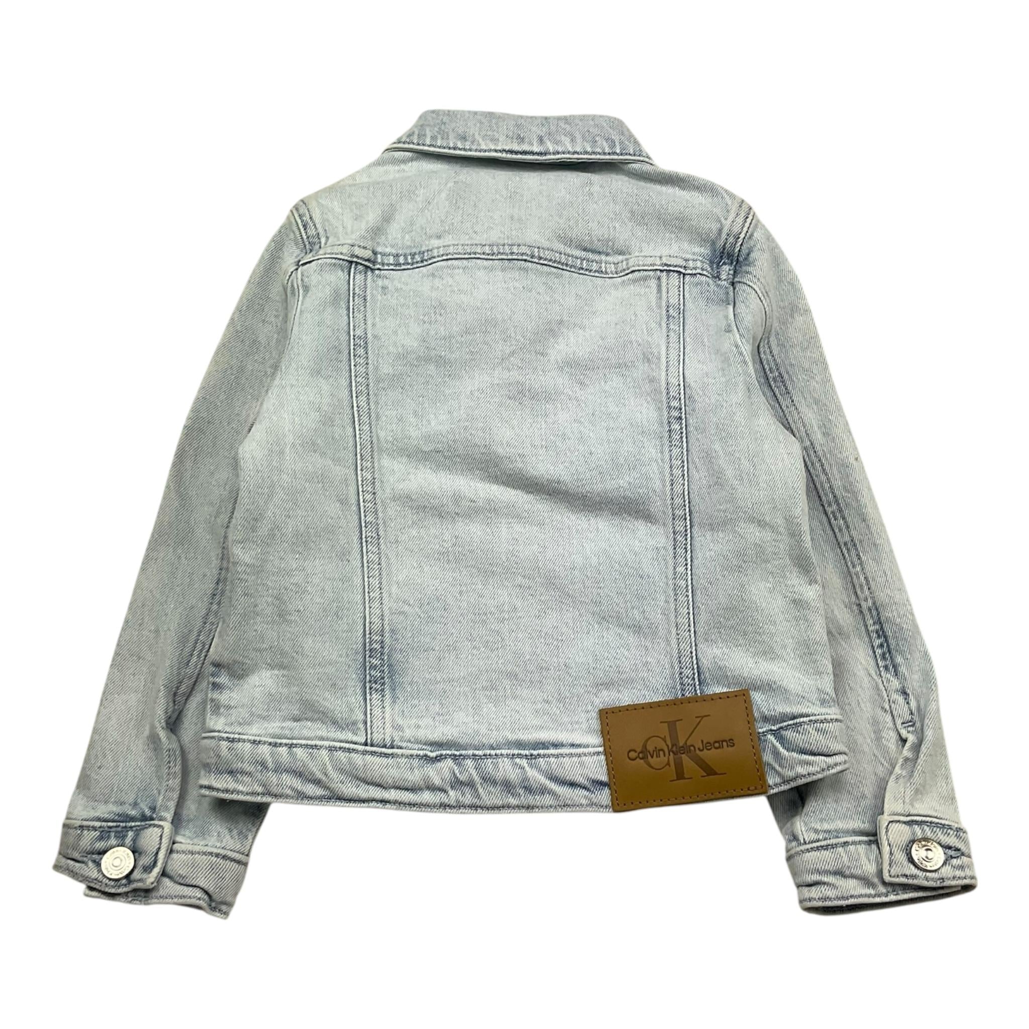 Calvin Klein Giubbino In Denim Tinta Unita con Logo per Bambino IG0IG02721 AZZURRO CALVIN KLEIN 