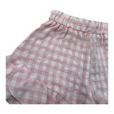 Please Short Fantasia Quadretti Bicolore per Neonata RE13273G71 BIANCO/ROSA PLEASE 