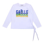 GAELLE shirt girocollo tinta unita con stampe in contrasto Bianco per Bambina 2741M00338X BIANCO GAELLE 