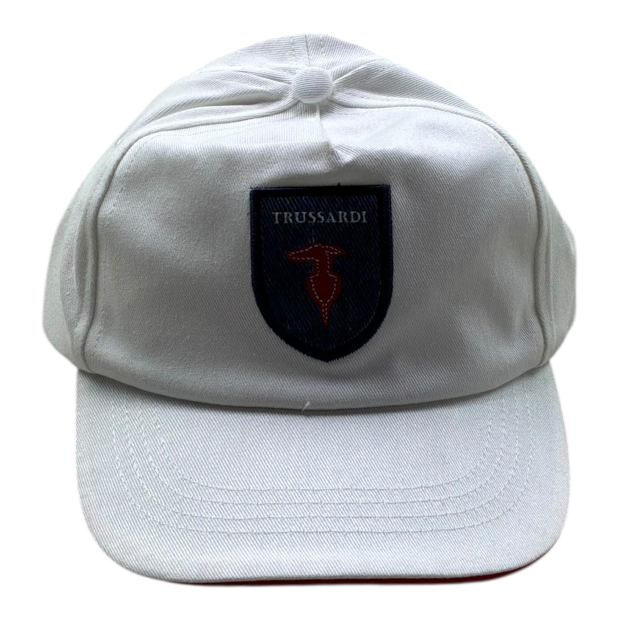 Trussardi Cappello Modello Berretto Tinta Unita con Stampa per Bambino TBP26165BT BIANCO TRUSSARDI 