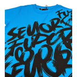 Never Too T-Shirt tinta unita con Stampa Cobalto per Bambino NT2403B COBALTO NEVER TOO 