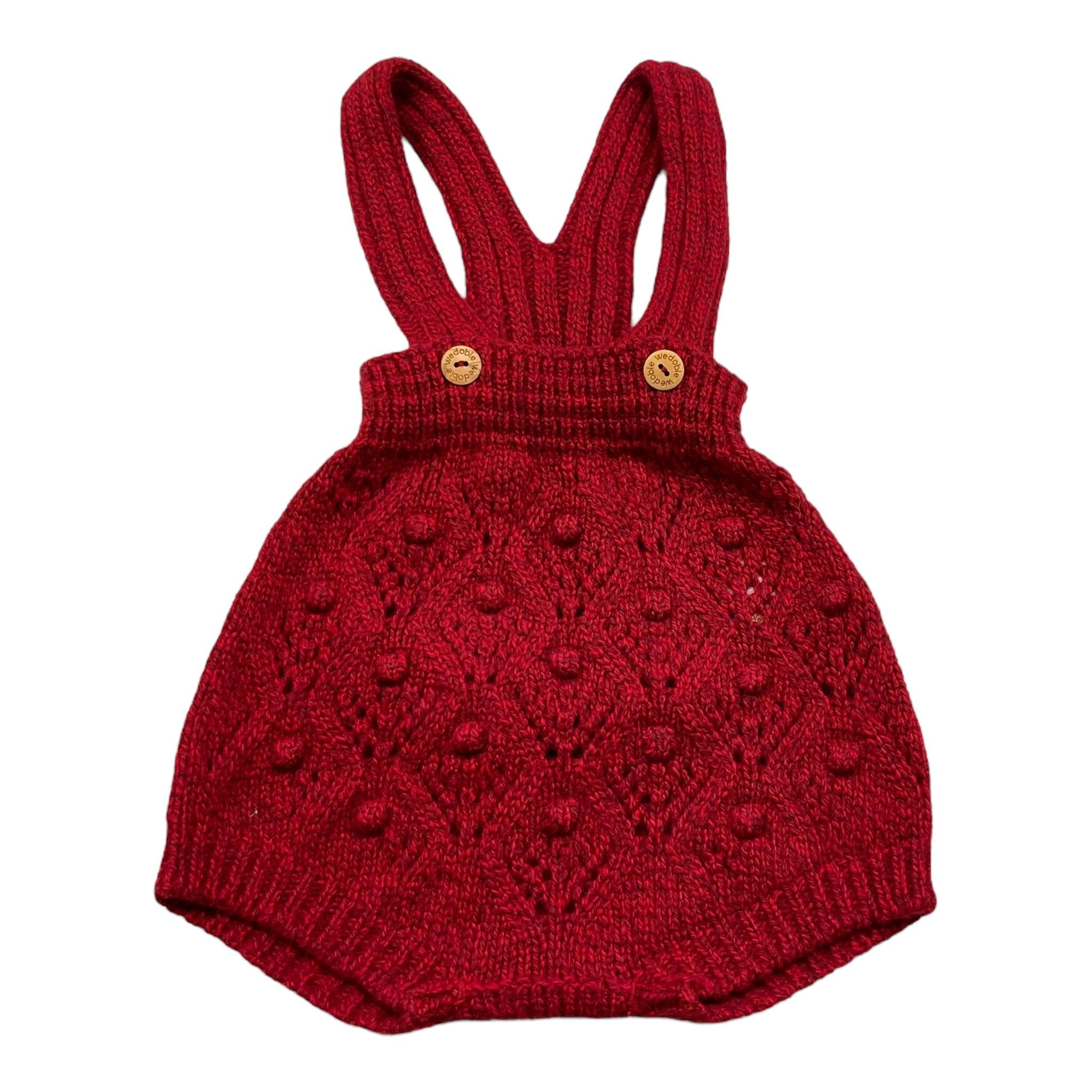 WEDOBLE pagliaccetto tinta unita cn bretelle Rosso per Neonata I2410305 ROSSO WEDOBLE 