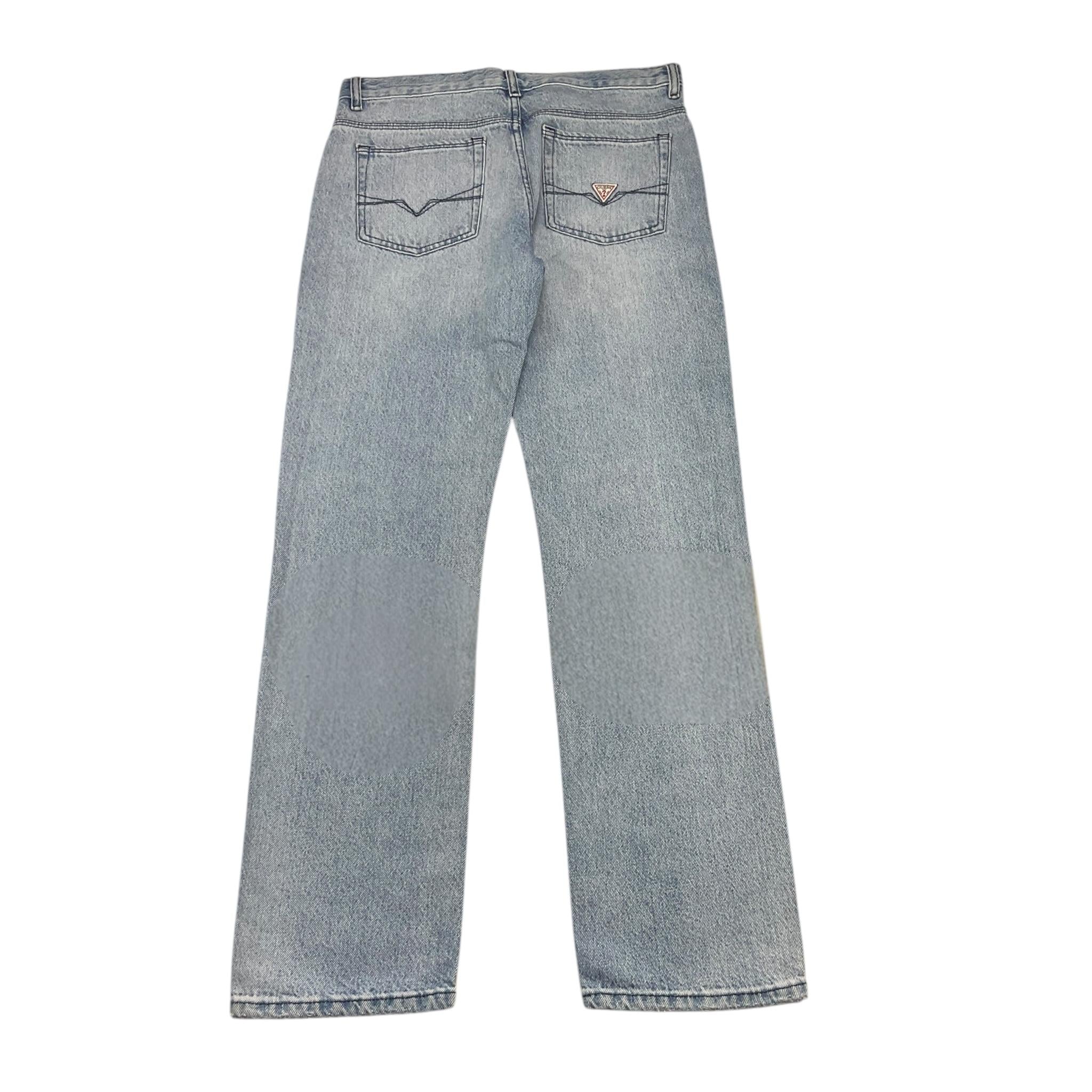 GUESS jeans tinta unita con strappi Azzurro per Bambino L4YA04D5D70 AZZURRO GUESS 