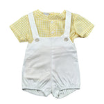 Paz Rodriguez Completo 2 Pezzi Camicia-Salopette per Neonato 006151607X BIANCO/GIALLO PAZ RODRIGUEZ 