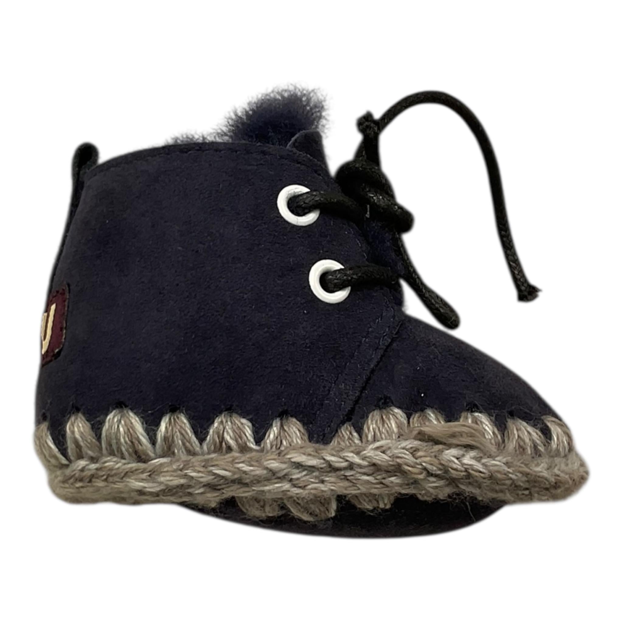 MOU stivali tinta unita con pelliccia Blu per Neonata FI101000 BLU MOU 