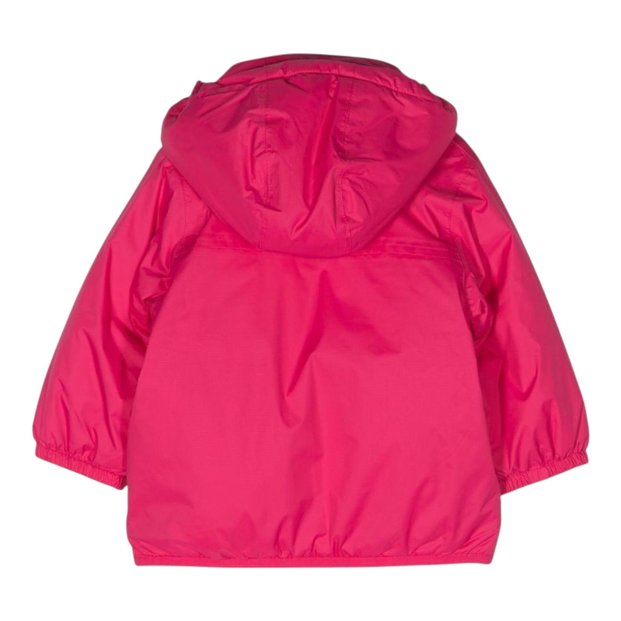 K-WAY giubbino tinta unita con cappuccio in contrasto Fuxia per Bambina K61157WAJXX FUXIA K-WAY 