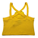 Mariuccia Top Bretelline Tinta Unita con Applicazione per Bambina MMBT382 GIALLO MARIUCCIA 