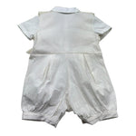 Monnalisa Pagliaccetto Tinta Unita Mezza Manica per Neonato 22A206 PANNA MONNALISA 