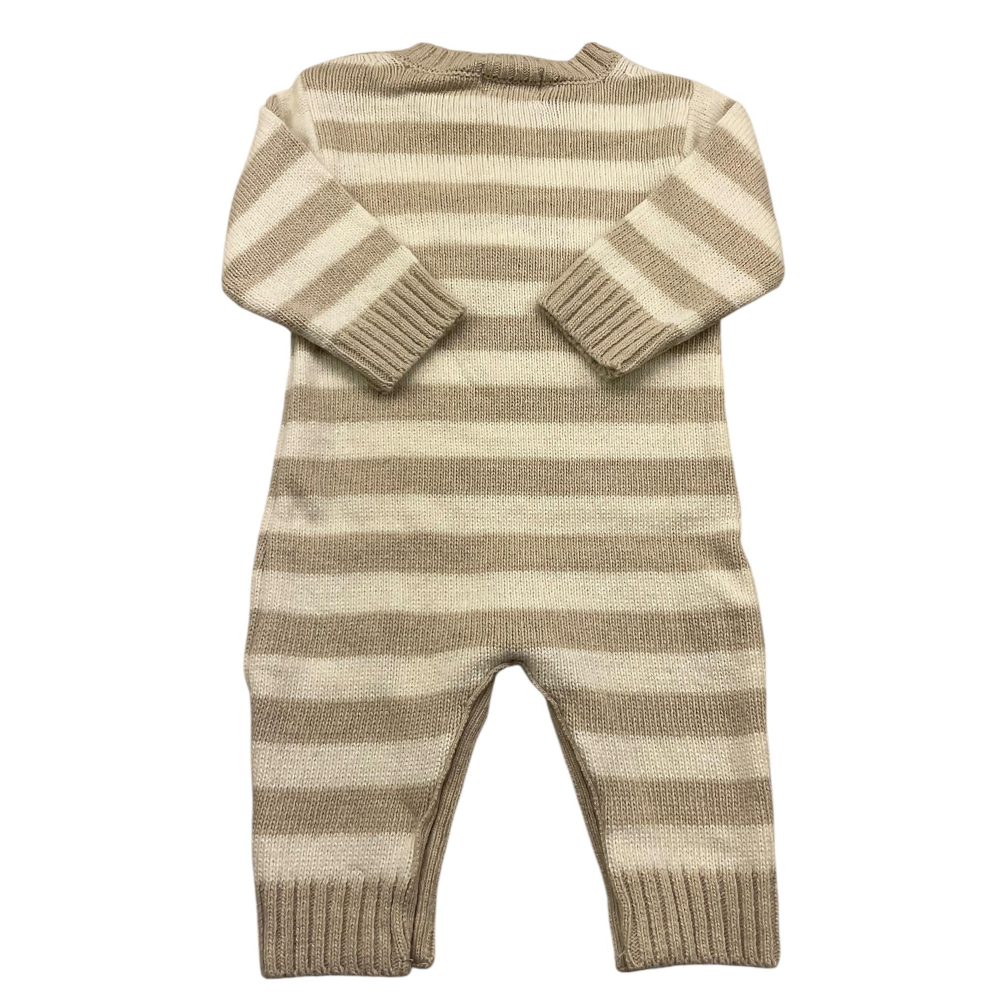 NANAN tutina manica lunga fantasia a righe Beige per Neonato 24186BE BEIGE NANAN 