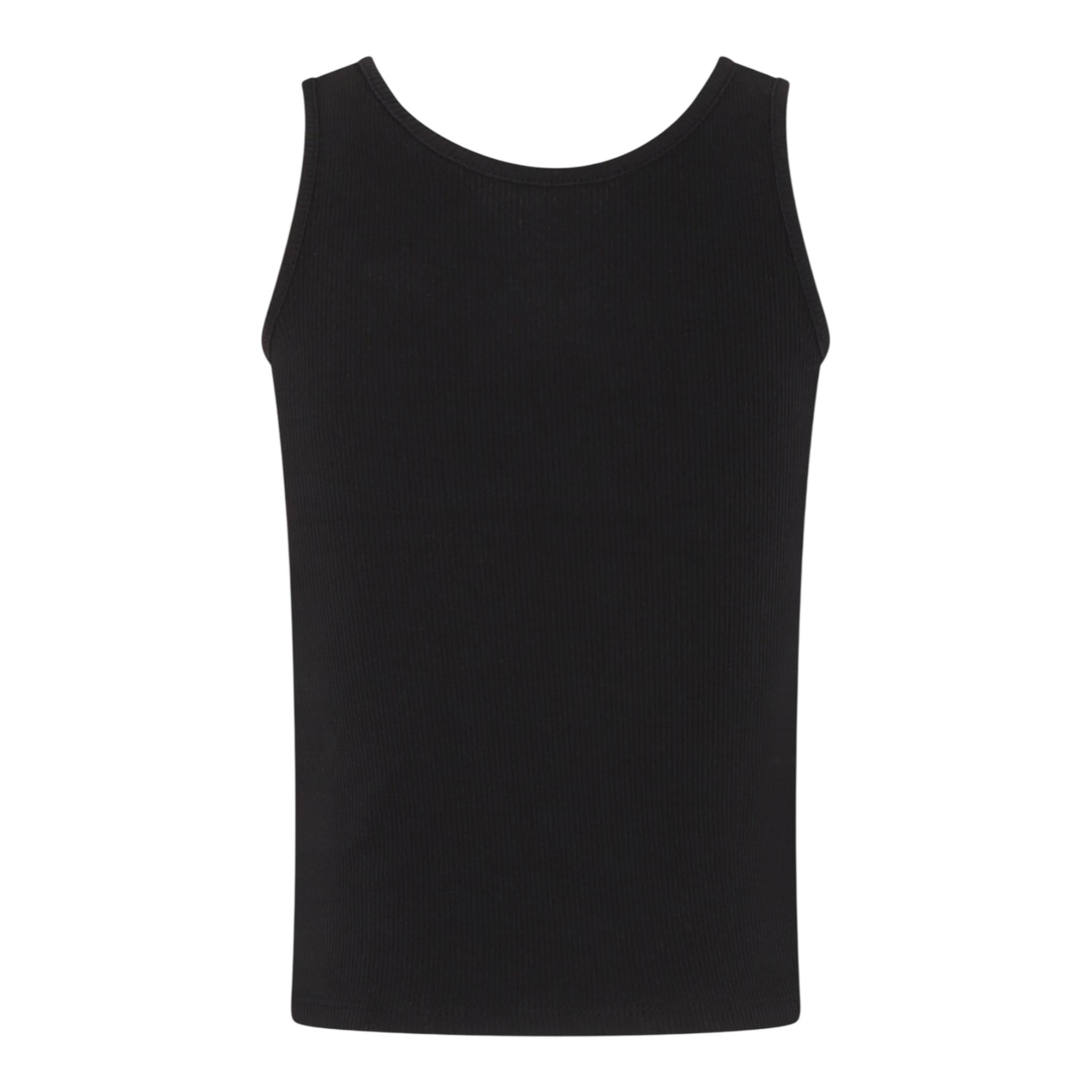 Levi'S Canotte Girocollo Tinta Unita con Logo per Bambina 3EK116 NERO LEVI'S 