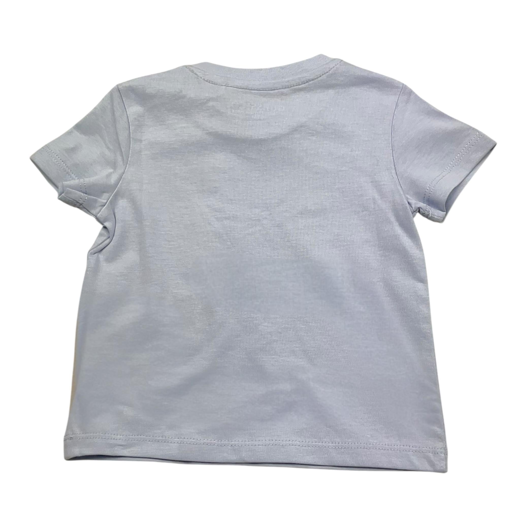 Guess T-Shirt Tinta Unita con Stampa per Neonato N73I55K8HM0 AZZURRO GUESS 