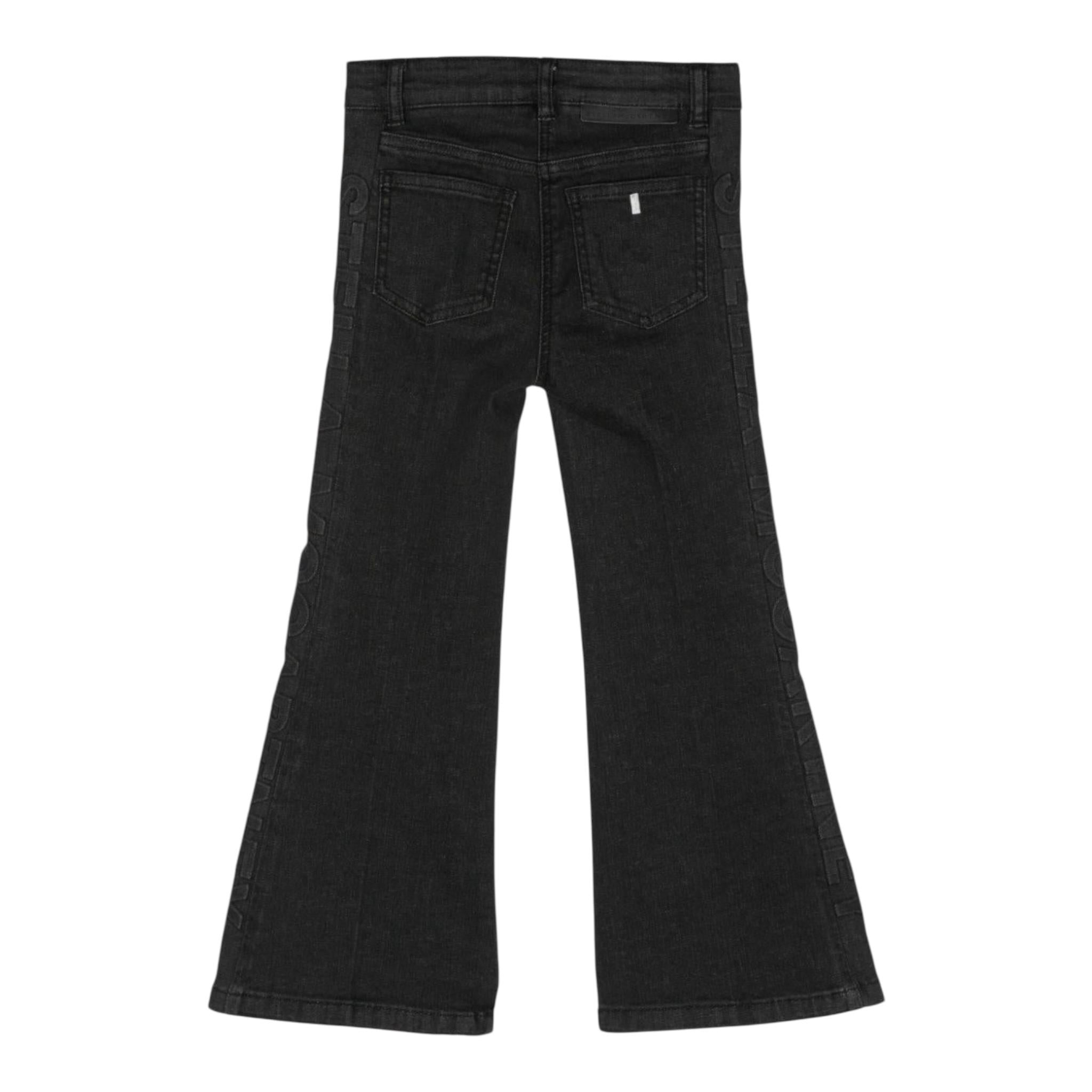 Stella Mccartney Jeans Tinta Unita Modello Zampa per Bambina TV6D40 NERO STELLA McCARTNEY 
