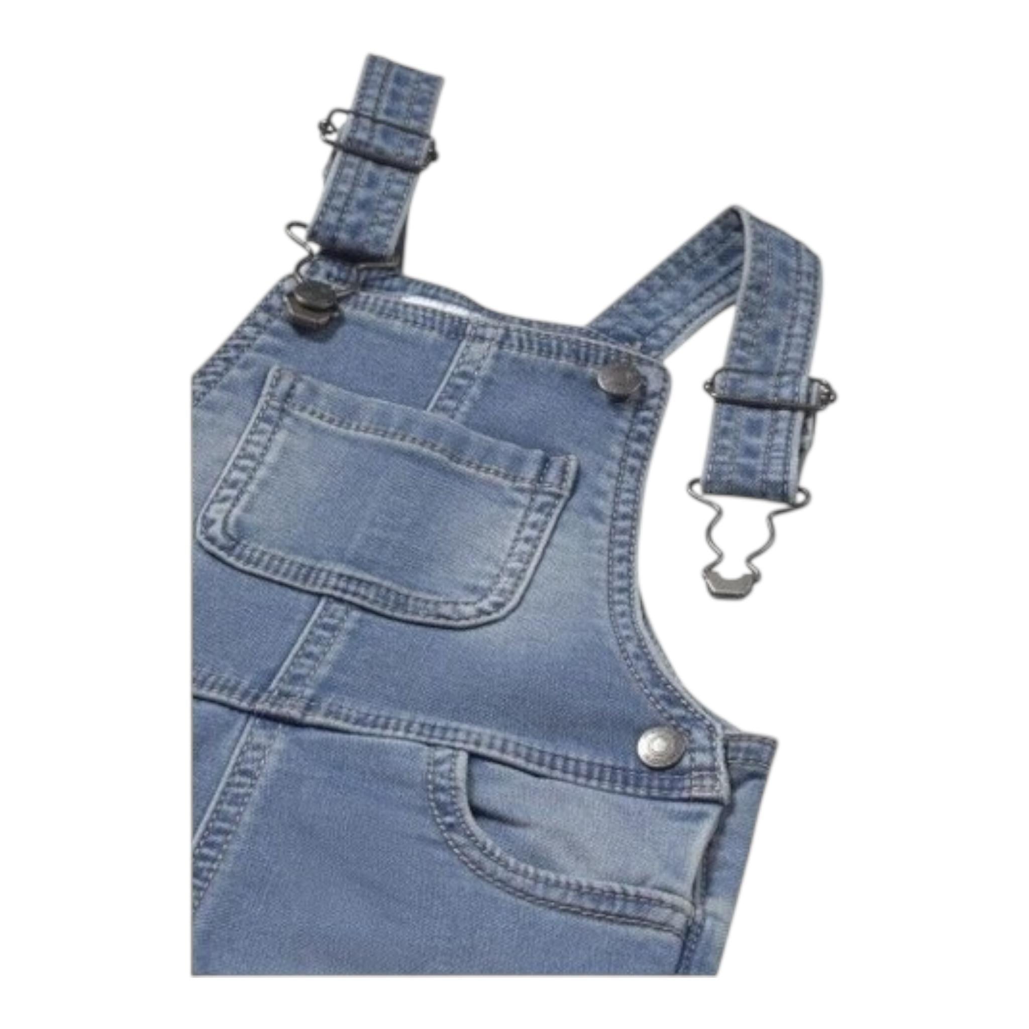 Mayoral Salopette Tinta Unita In Denim per Neonato 1645 BLU MAYORAL 
