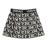 Versace Schwarz gemusterter schlichter Rock für Mädchen