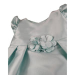 Amaya Abito Mezza Manica Tinta Unita con Fiocco per Neonata 554126 VERDE ACQUA AMAYA 