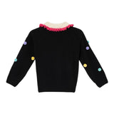 SAINT BARTH maglia tinta unita con colletto e applicazioni Nero per Neonata LEVINE NERO SAINT BARTH 