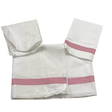 Ninnaoh Set 3 Pezzi Lenzuola Tinta Unita con Applicazioni per Neonata E25LE8 BIANCO NINNAOH 