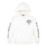 TOMMY HILFIGER felpa chiusa con cappuccio tinta unita con logo Panna per Bambino KB0KB09379 PANNA TOMMY HILFIGER 