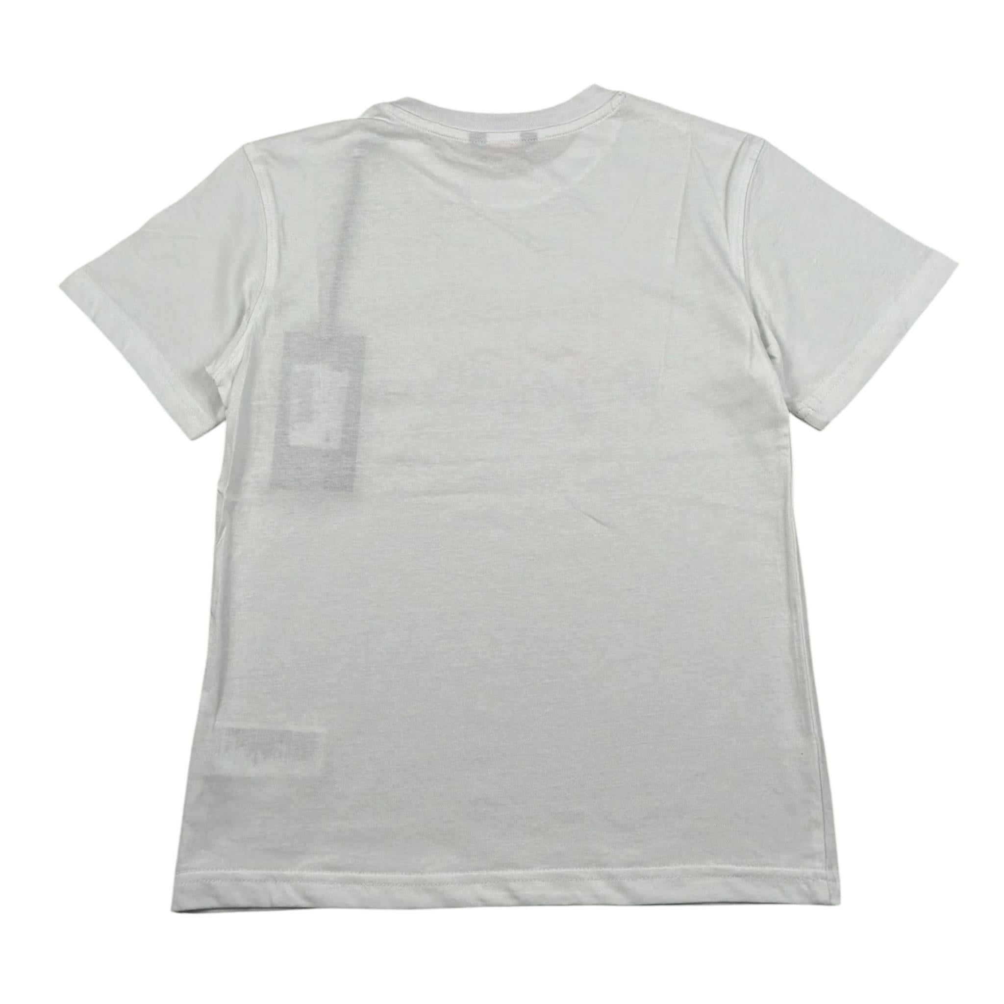 Refrigiwear T-Shirt Girocollo Tinta Unita con Stampa per Bambino 127TRMJS25 BIANCO REFRIGIWEAR 