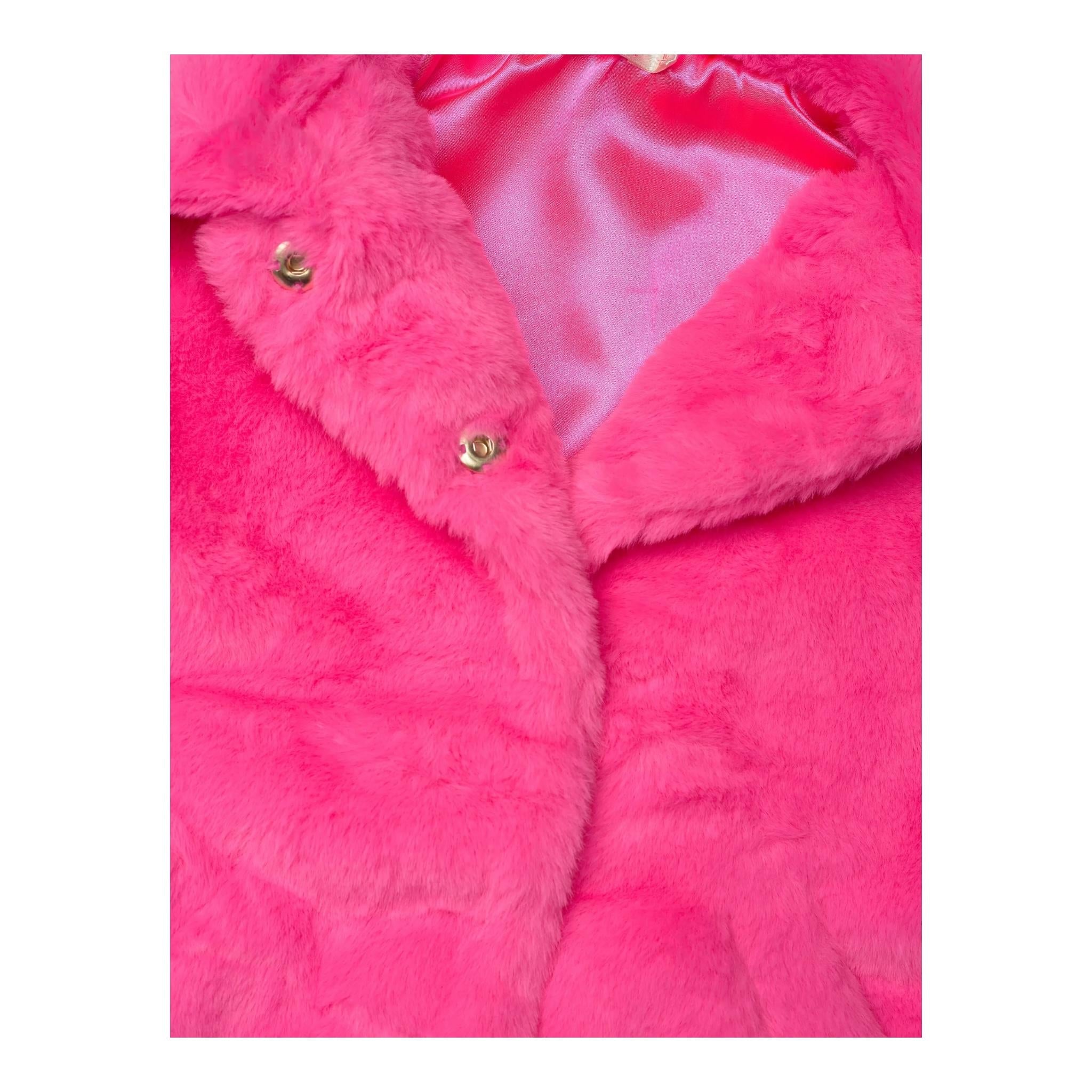 BillIEBLUSH pelliccia tinta unita cn stampa paillettata Fuxia per Neonata U20436 FUXIA BillIEBLUSH 