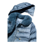 ABEL & LULA giubbino tinta unita con zip e cappuccio Azzurro per Bambina 5837X AZZURRO ABEL & LULA 