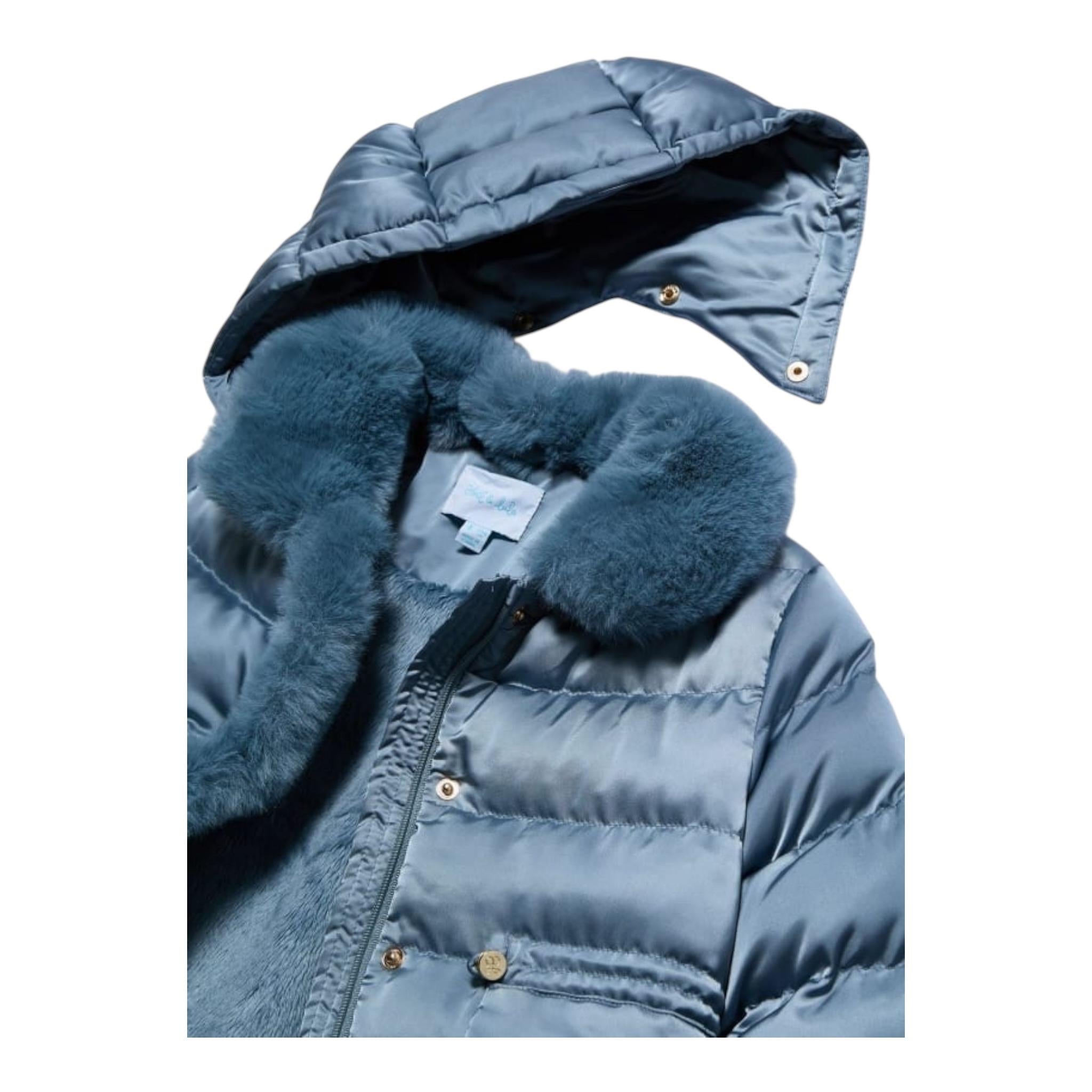 ABEL & LULA giubbino tinta unita con zip e cappuccio Azzurro per Bambina 5837X AZZURRO ABEL & LULA 