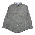 U.S. Polo Assn Camicia Manica Lunga Tinta Unita con Logo per Bambino US41504004 VERDE U.S. POLO ASSN 