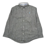 U.S. Polo Assn Camicia Manica Lunga Tinta Unita con Logo per Bambino US41504004 VERDE U.S. POLO ASSN 