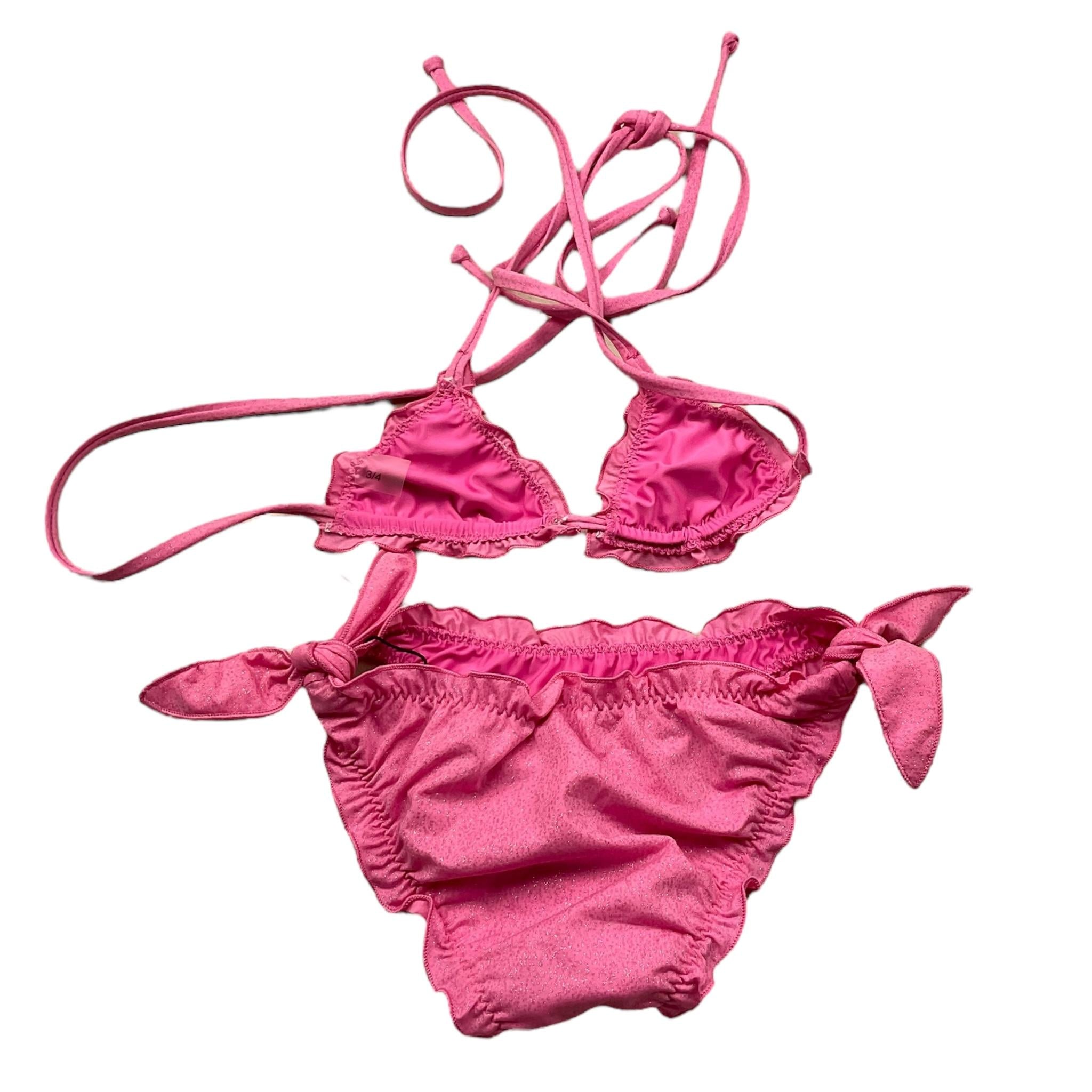 Island Coco Costume 2 Pezzi Triangolo-Mutandina per Bambina ICJ8911 ROSA ISLAND COCO 