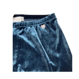 Monnalisa Einfarbige blaue Samt-Leggings für Mädchen