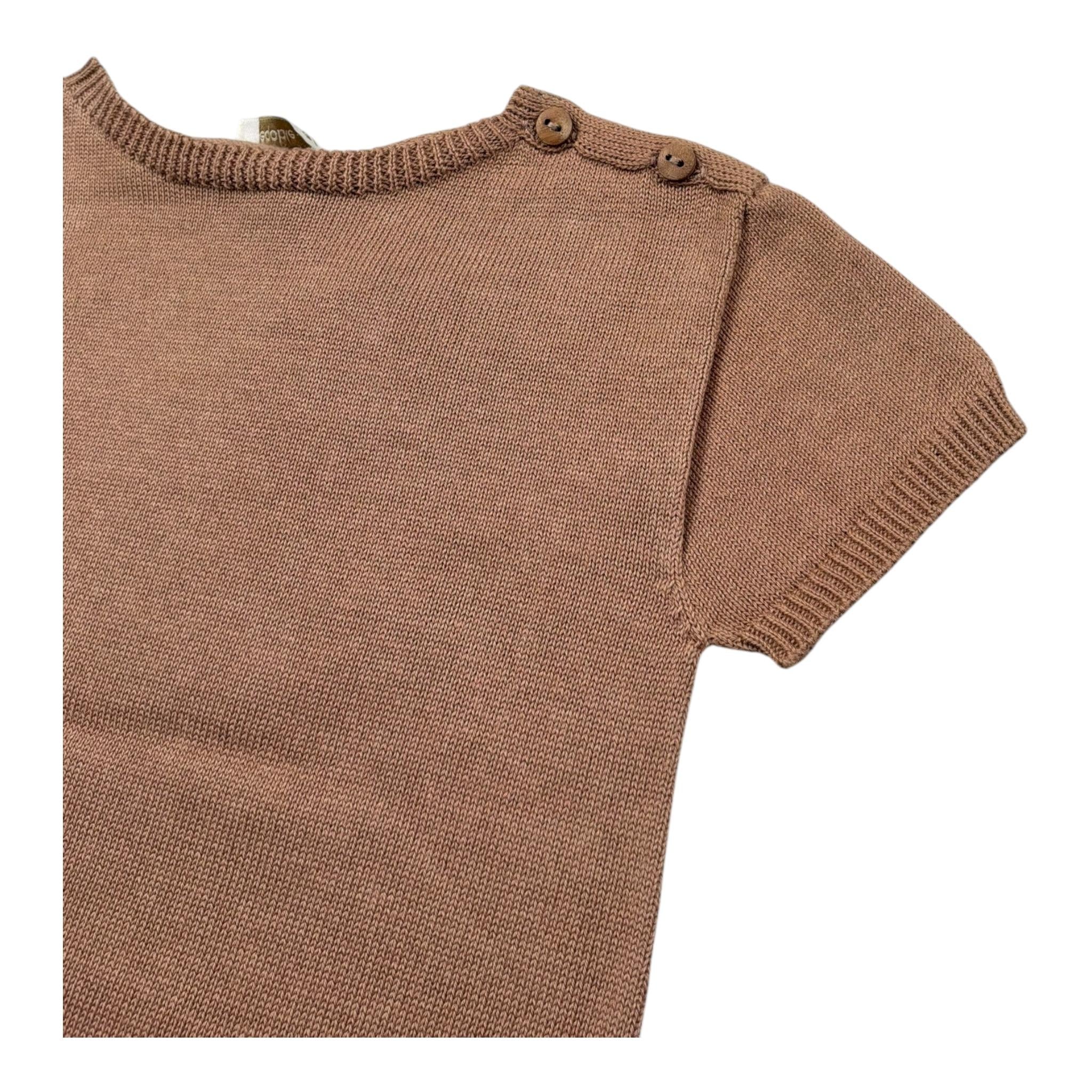 Wedoble T-Shirt Girocollo Tinta Unita per Neonato V2409301C MARRONE WEDOBLE 