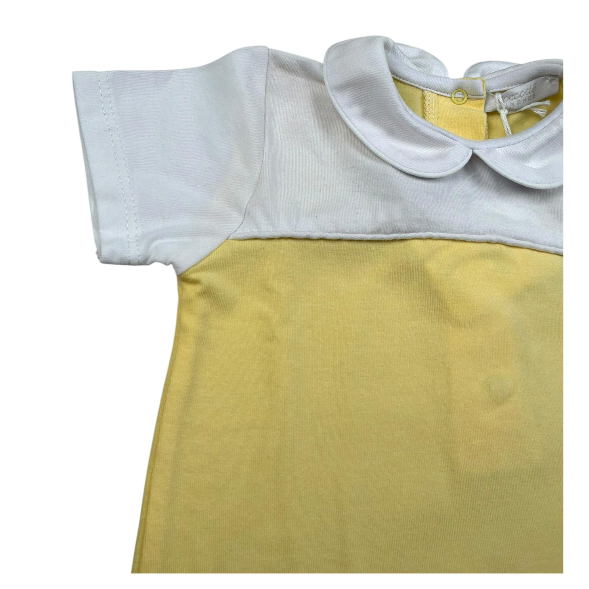 Coccode Pagliaccetto Mezza Manica Tinta Unita per Neonato C55148 GIALLO COCCODE 