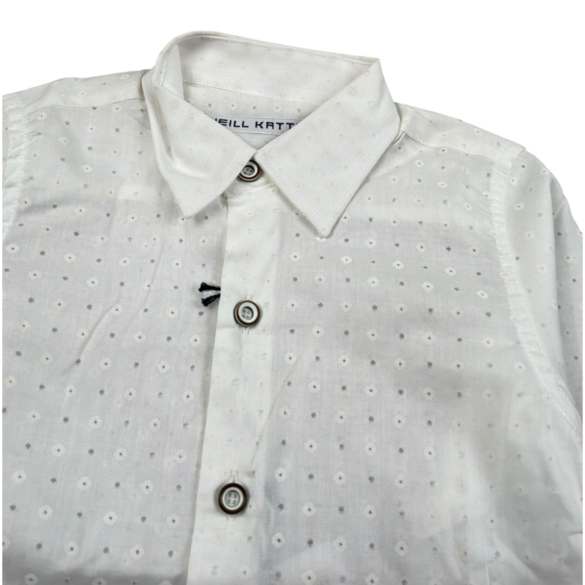 Neill Katter Camicia Manica Lunga Tinta Unita per Bambino 54013 BIANCO NEILL KATTER 