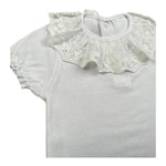 Calamaro Body Mezza Manica Tinta Unita con Colletto per Bambina 19109J BIANCO CALAMARO 