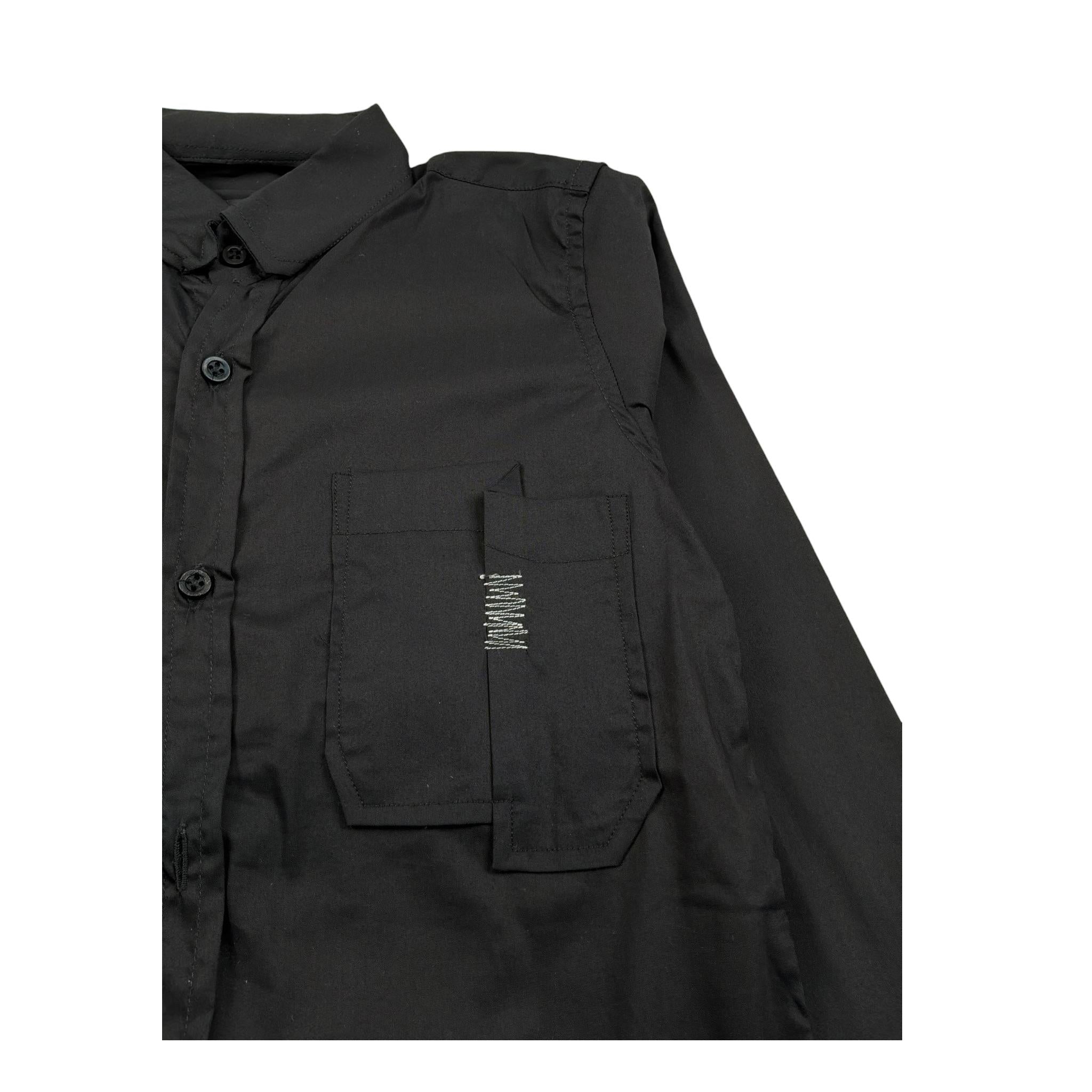 Madd Camicia Manica Lunga tinta unita Nero per Bambino MAI2005 NERO MADD 