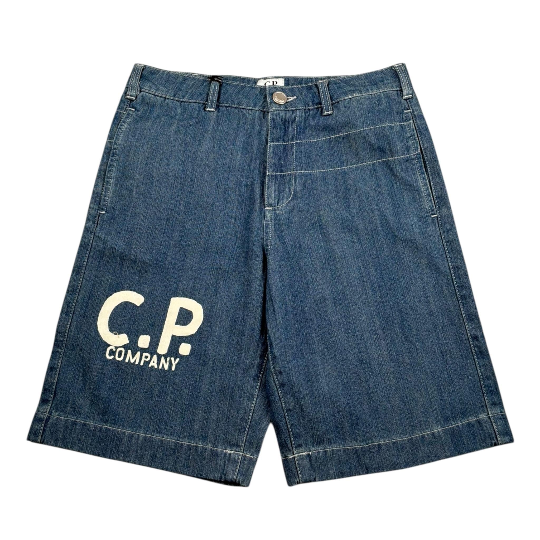 C.P. Company Bermuda Tinta Unita In Denim per Bambino CUQ00AX AZZURRO C.P. COMPANY 