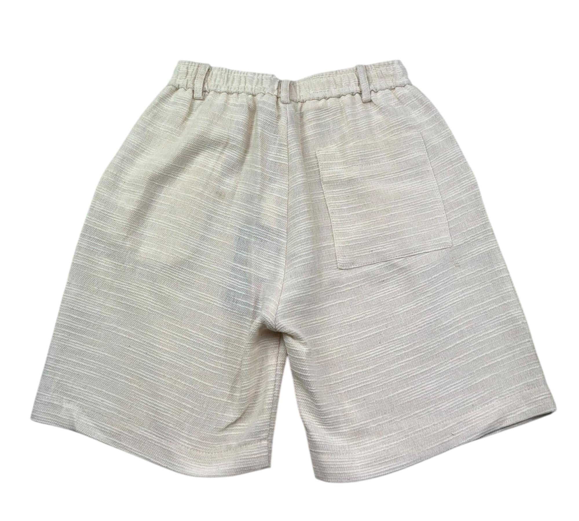 Paolo Pecora Bermuda Tinta Unita con Elastico In Vita per Bambino PP4380 SABBIA PAOLO PECORA 