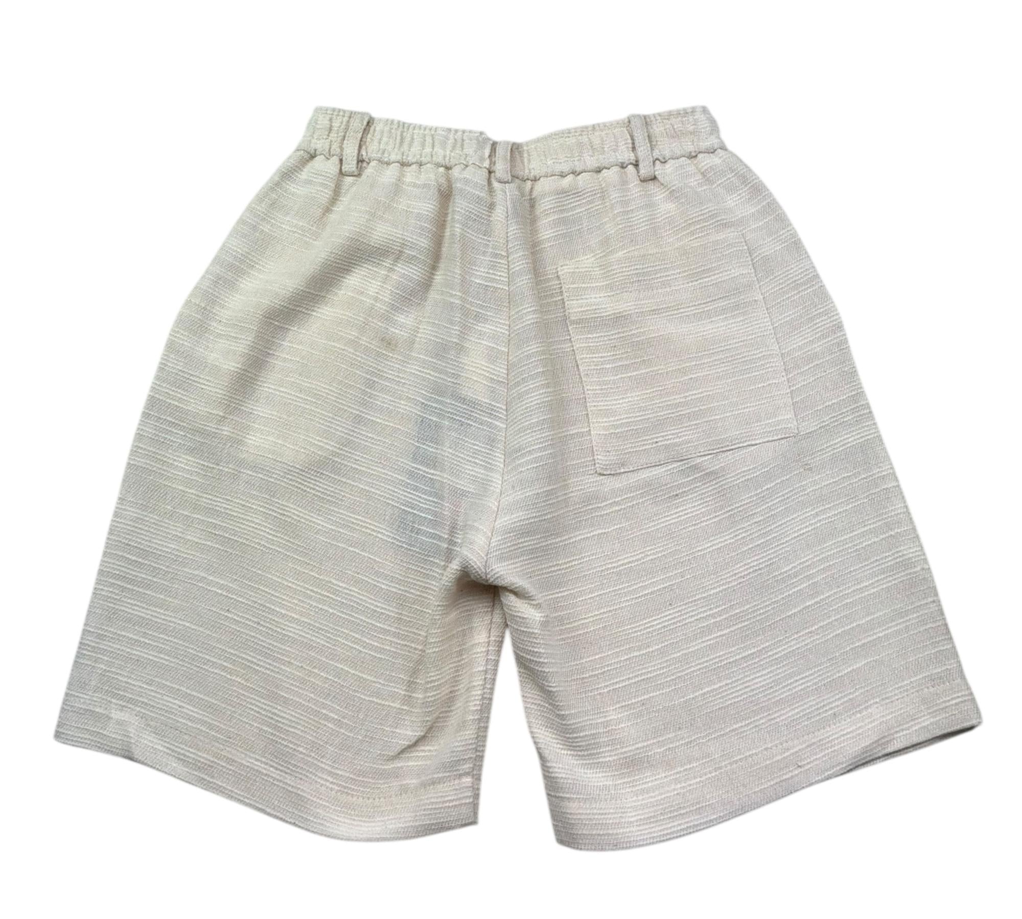 Paolo Pecora Bermuda Tinta Unita con Elastico In Vita per Bambino PP4380 SABBIA PAOLO PECORA 