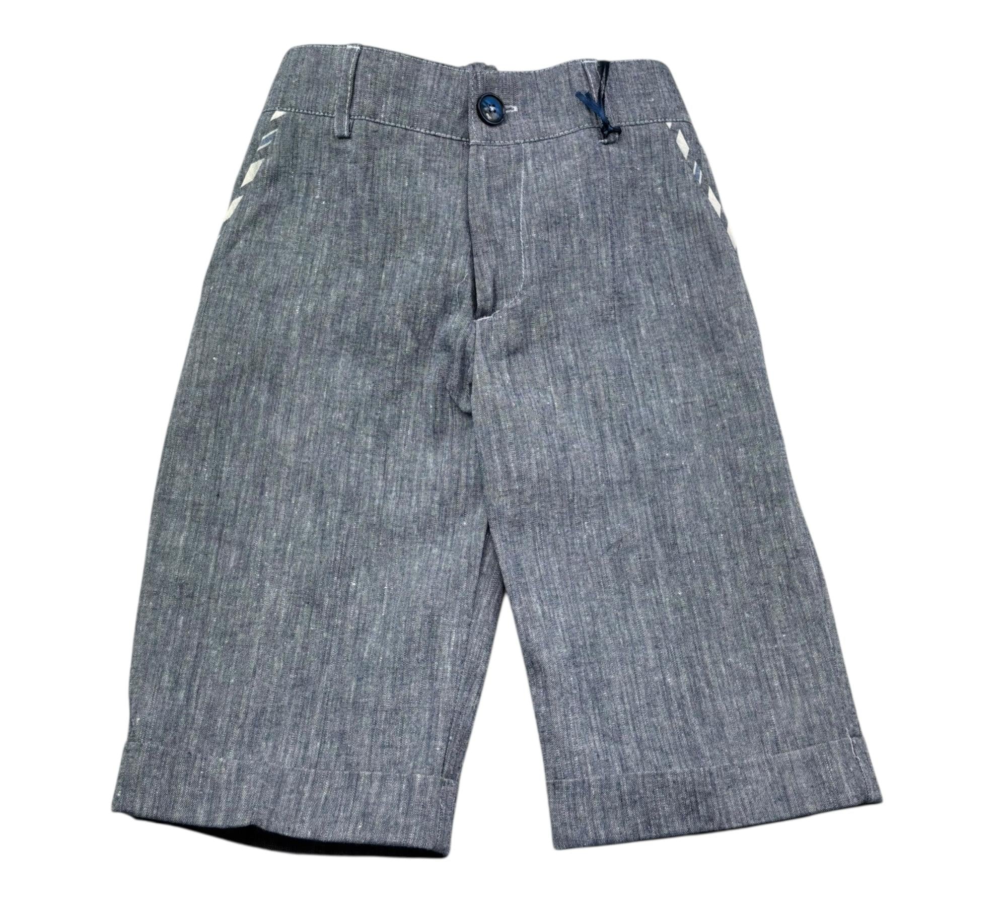 Manuel & Frank Bermuda Tinta Unita con Elastico In Vita per Bambino MF2312BB BLU MANUEL & FRANK 