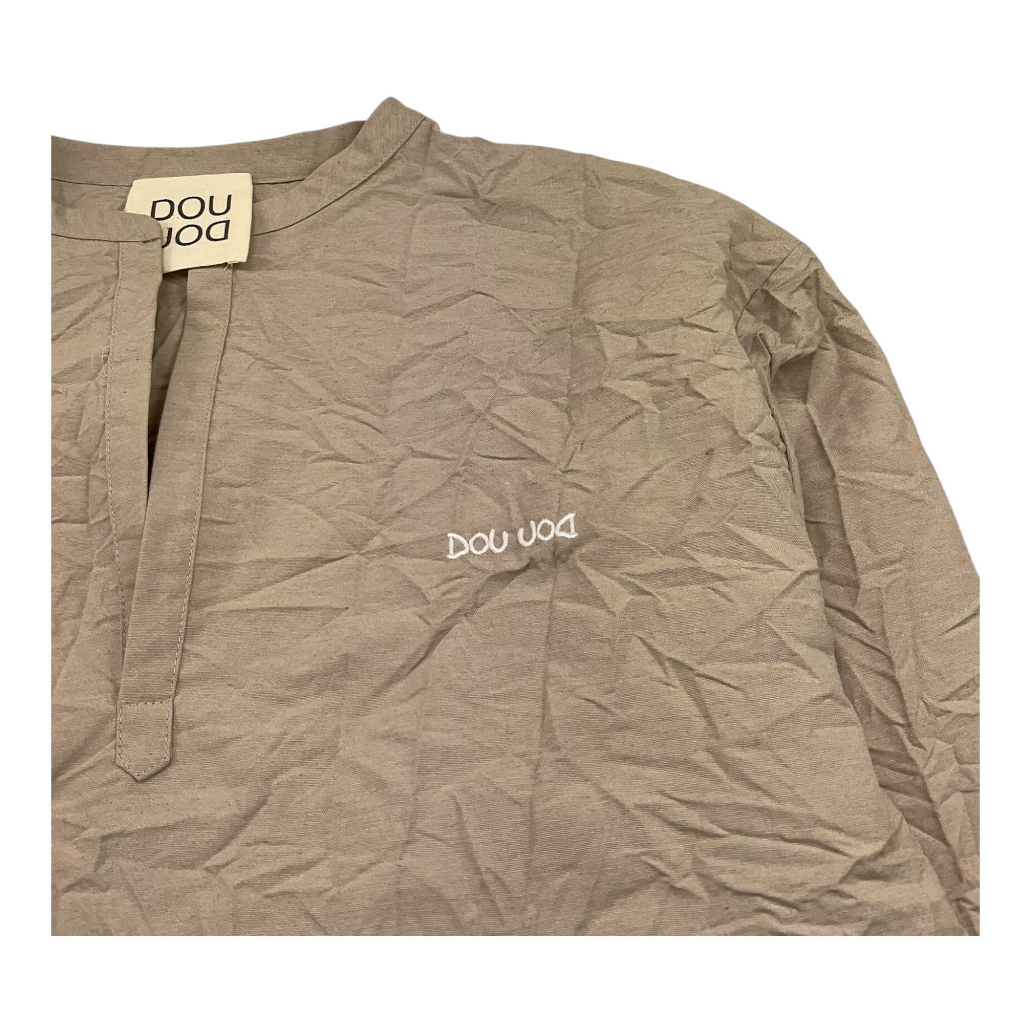 Dou Dou Camicia Tinta Unita Manica Lunga per Bambina DW5P20 FANGO DOU DOU 