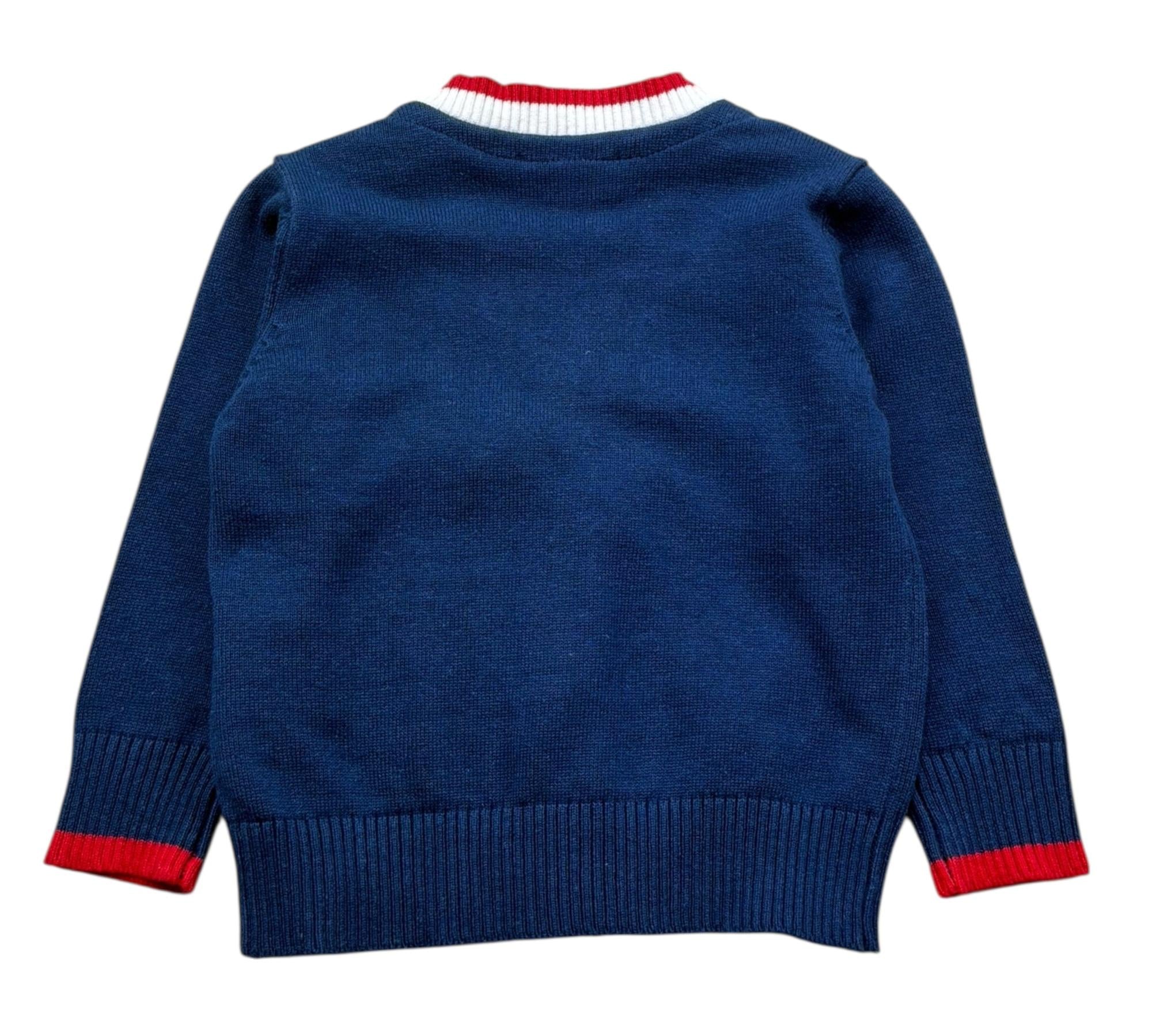 Trussardi Cardigan Tinta Unita Scollo A V per Neonato TIP26007CD BLU TRUSSARDI 